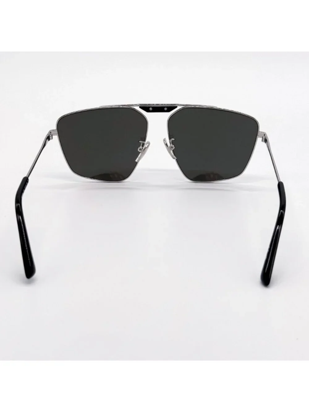 New Balenciaga Sunglasses Silver Pillot Frame Unisex BB0246SA 002